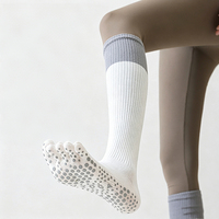 Chaussettes de yoga antidérapantes à cinq doigts, chaussettes de pilates avec grip en silicone antidérapant pour le pilates