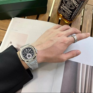<span class=keywords><strong>Montre</strong></span> de <span class=keywords><strong>luxe</strong></span> pour <span class=keywords><strong>homme</strong></span> en acier inoxydable, étanche, avec calendrier simple, affichage de la date et lumière nocturne - Product Image 6