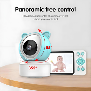 Tuya ứng dụng thông minh 1080P wifi an ninh máy ảnh chuyển động và phát hiện khóc màn hình bé với tầm nhìn ban đêm và 5 inch hiển thị - Product Image 2