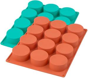 Moldes Redondos <span class=keywords><strong>para</strong></span> Galletas de Chocolate, <span class=keywords><strong>Molde</strong></span> de Silicona Cilíndrico, Perfecto <span class=keywords><strong>para</strong></span> Oreos Cubiertos de Chocolate - Product Image 1