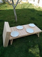 Table moderne pliable pour l'extérieur, la plage et les événements, table de pique-nique bohème pour les fêtes