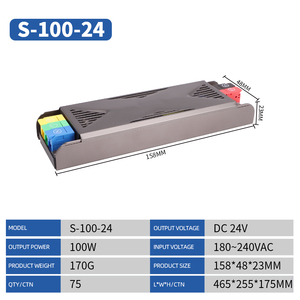 Fuente de Alimentación Conmutada LED Ultrafina de 60W DC 12V/24V con Caja Metálica y Atenuación <span class=keywords><strong>DALI</strong></span> para Tiras de Luz - Venta al por Mayor - Product Image 1
