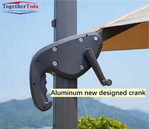 Parasol commercial Roma au design moderne, parasol de patio extérieur, parasol de plage imperméable en aluminium pour hôtel, jardin, bord de piscine, parc - Product Image 4