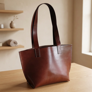 Sacs à main pour femmes en cuir véritable de style européen BS INTERNATIONAL, fermeture éclair, imperméables, doux, écologiques, durables, légers, grands - Product Image 3
