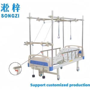 <span class=keywords><strong>Letto</strong></span> di Trazione Ortopedico a Doppia Manovella con Telaio di Trazione a Gantry, Sponde e Pannello Perforato <span class=keywords><strong>per</strong></span> la Riabilitazione di Fratture - Product Image 5