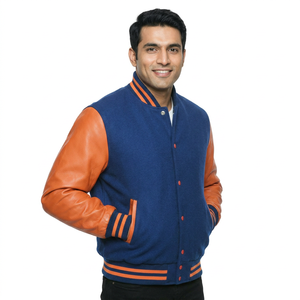 Veste universitaire haut de gamme 2025, design tendance, veste universitaire personnalisée, veste universitaire confortable avec coutures soignées à prix abordable - Product Image 1