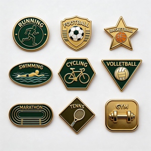 Broches personnalisées en émail pour canoë, course à pied, taekwondo, athlétisme, badges imprimés UV, écussons, broches, artisanat métallique, épingles des Jeux Nationaux - Product Image 3