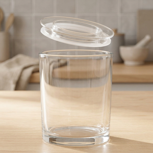 <b>Glass</b> Storage Stash Jar Container with Airtight Lid 1oz-5oz Capacity Custom Logo <b>Packaging</b> - Product Image 3