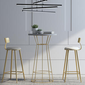 Mesa de Bar Mostrador Cóctel y mesas Taburetes Sillas altas Restaurante Muebles modernos para exteriores Juego de altura para el hogar Huel Bars - Product Image 4