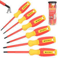 Juego de 6 Destornilladores Magnéticos Phillips Aislados de 1000V, Probador de Voltaje para Bricolaje, Electrodomésticos, Electrónica, Acero al Cromo Vanadio