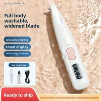 Tondeuse électrique pour animaux de compagnie, pour poils des pattes de chiens et de chats, avec lumière LED, étanche, lame large