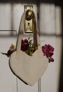 Sac fourre-tout en toile personnalisé, grand sac fourre-tout en toile en forme de cœur avec logo imprimé - Product Image 2