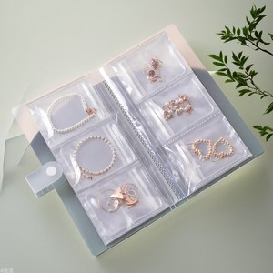 Jewelry <b>Storage</b> Booklet 3 Layers Transparent PP Desktop Organizer For Earrings Bracelets Accessories - Product Image 1