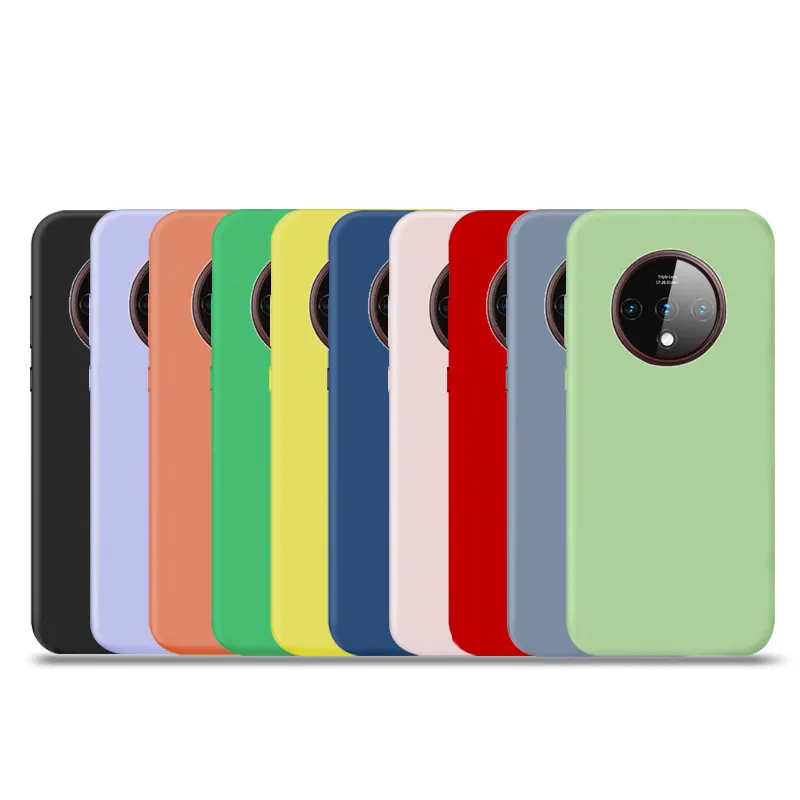 10 Colors Liquid Silicon Mobile Phone Case for Oneplus 7T Back Cover