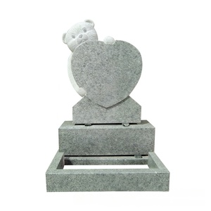 Европейский надгробный камень в форме сердца и памятники индийский черный гранит резной мраморный надгробие для открытого кладбища - Product Image 4