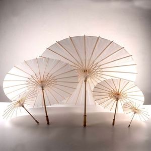 Parasol de mariage blanc de haute qualité en promotion, souvenir personnalisé avec logo, pagode en papier - Product Image 4