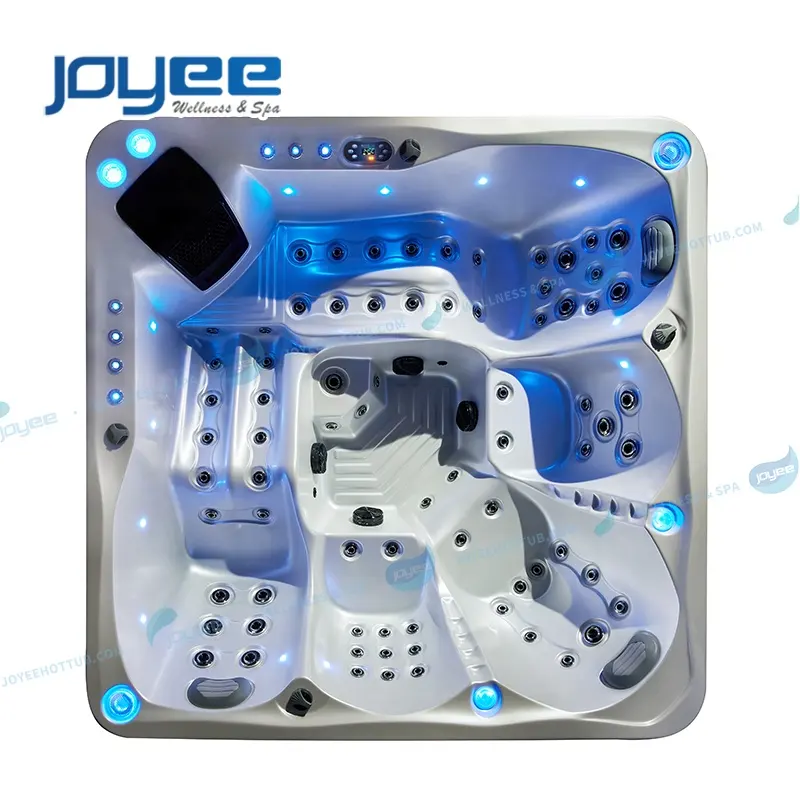 Joyee phổ biến Acrylic bồn tắm nước nóng ngoài trời bồn tắm spa massage 5 người vườn giải trí Spa bồn tắm nước nóng giá