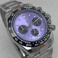 39mm Herren Mod Massiver Stahl Quarz Chronograph Uhr Passend für VK63 Uhrwerk MOQ 1