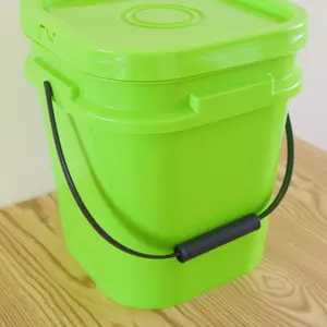 Factory Wholesale Custom Logo Plastic Bucket 10 Liter With Lid Plastic Drum