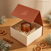 Scatola Regalo Magnetica Personalizzata per Candele con Logo in Lamina d'Oro, Confezione Rigida in Cartone Pieghevole Ecologica e Riciclabile, Produzione di Fabbrica