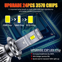 Ampoule LED pour voiture Popnow P17 240W haute puissance H7 H11 9005 9006, phares LED pour système d'éclairage automobile