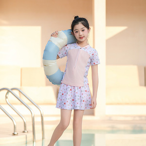 ชุดว่ายน้ำเด็กผู้หญิง Baiya แบบสองชิ้น พร้อมกระโปรง ป้องกันแสงแดด UPF 30 แห้งเร็ว ยืดหยุ่นสูง สไตล์เจ้าหญิง สำหรับเด็ก - Product Image 4