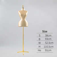 Brésil Mannequin Nigeria femmes robe forme Mannequin fille taille grandes hanches buste dame BBL demi corps courbé femme torse support doré