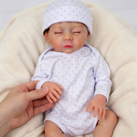 18 Zoll Realistische Vinyl-Reborn-Babypuppe für Wasserspiele, Lebensechte Neugeborenen-Puppe, Beruhigender Begleiter, Spielzeug-Geschenk für Kinder