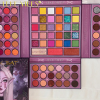 Palette de fards à paupières imperméable LEKE YIEES 105 couleurs, finitions nacrées mates polarisantes, design pliable, pour carnations moyennes à foncées