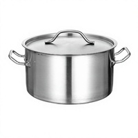 Casserole à double poignée en acier inoxydable, style occidental, antiadhésive, fond multicouche composite, pour cuisson du lait et autres préparations culinaires