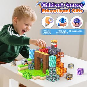 150 Blocchi Magnetici da Costruzione Giocattolo STEM, Cubi Magnetici Impilabili per Bambini, Regalo Gioco per Ragazzi e Ragazze dai <span class=keywords><strong>3</strong></span> Anni in su - Product Image 6