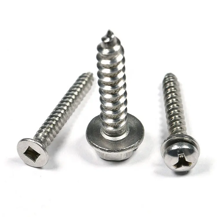 Stainless steel SS304 Wood Screw For furniture or Zinc plated Wood screw Pan CSK Flat head Wood Screw