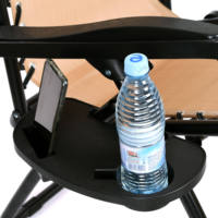 Chaise de jeu avec logo personnalisé Chaise longue de soleil pliante portable pour l'extérieur avec accessoires modernes en métal, idéale pour l'extérieur