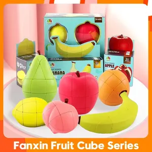 Fanxin frutta Cube serie Banana limone pesca mela arancia irregolare 3x3x3 bambini in età prescolare