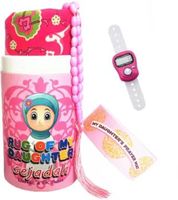 Ramadan tapis de prière islamique musulman Sajadah tapis dessin animé impression pliable doux enfants tapis de prière ensemble cadeau