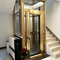 Ascenseur hydraulique personnalisé à profil bas pour maison privée, conception sans fosse, compact, pour villa résidentielle, idéal pour petite famille, maison privée