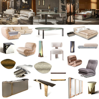 Canapé modulaire en tissu minimaliste moderne, combinaison libre de modules carrés, canapé moderne pour salon de villa, hôtel