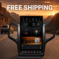 Pour Jeep Grand Cherokee 2014-2021, écran de lecteur DVD radio 12,95 pouces, unité principale Android Snapdragon 665 avec kit Canbus Pro