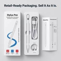 Stylet numérique actif Type-C 30 min 10 h, stylet tactile à charge rapide iPad Android Windows, aluminium POM OEM, logo personnalisé d'usine