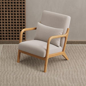 Moderne luxe houten bank in Japans design voor woonkamer, restaurants, appartementen, hotels, villa's, gestoffeerd met spons. - Product Image 3