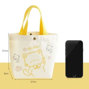 Hot Selling Super Quality 100% Cotton Shopping Custom Printed Logo Letter Pattern <b>Canvas</b> <b>Tote</b> Bag Promotional Gift Custom Size - Product Image 4