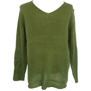 Maglione da Uomo con Scollo a V, Vestibilità Ampia, in Maglia, Tinta Unita, Maniche Lunghe, Casual, Taglie Forti, Morbido e Traspirante, OEM - Product Image 2