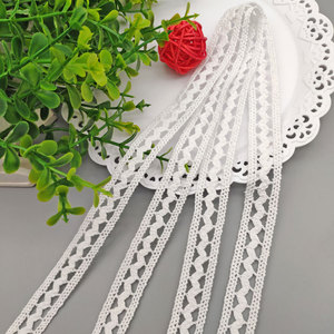 Passamaneria in Cotone Sbiancato con <span class=keywords><strong>Occhi</strong></span> di Pesce, Larghezza 1-5cm, con Pizzo in Cotone Intrecciato per Accessori Fai-da-Te per Tende - Product Image 2