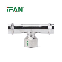 Raccord à sertir IFAN en acier inoxydable 304, demi-T, connecteur de tuyau d'eau, raccord de tuyauterie en acier inoxydable