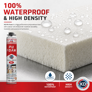 Mousse polyuréthane noire ignifuge B2 à faible expansion pour l'installation <span class=keywords><strong>de</strong></span> fenêtres et <span class=keywords><strong>de</strong></span> portes, isolation phonique et construction - Product Image 2
