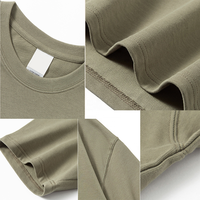 T-shirt à épaules tombantes 280 GSM, impression personnalisée logo sérigraphie DTG DTF en relief, fabricant