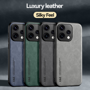 Étui de téléphone rétro en cuir à motif pour Realme16pro Plus Reno15C C85 Pro GT 8 PRO, couleur unie, protection intégrale anti-chute - Product Image 1