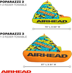 PVC gonflable eau 3 personnes Traction Tube gonflable Nylon tissu couverture eau remorquage anneau fournitures de plein air eau remorquage Pad - Product Image 2