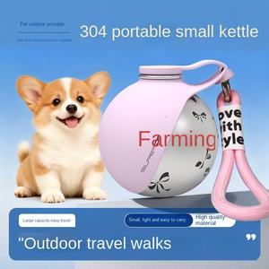 Botol Air Minum Hewan Peliharaan Grosir 285ml Baja Tahan Karat 304 + Mangkuk Silikon Lipat |   Cangkir Hidrasi Portabel untuk Anjing & Kucing di Luar Ruangan - Product Image 2