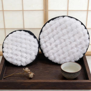 Éponge de maquillage en microfibre réutilisable et <span class=keywords><strong>lavable</strong></span>, lingettes démaquillantes, serviette nettoyante pour le visage, disques doux, double couche - Product Image 1